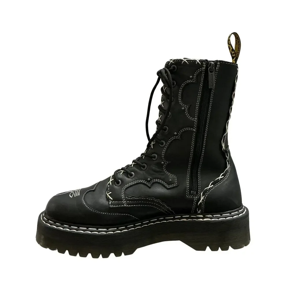 Dr. Martens Jadon Hi Boot Gothic Americana Leather Platforms Black Men’s Size 14